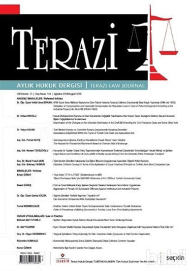 Picture of Terazi Aylık Hukuk Dergisi Sayı: 144
