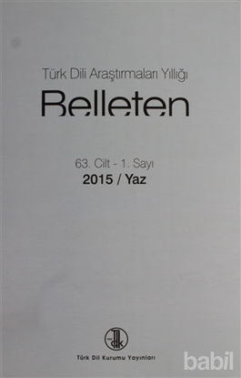 Picture of Türk Dili Araştırmaları Yıllığı - Belleten 2015 / Yaz