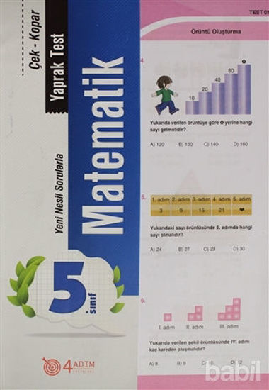 Picture of 5. Sınıf Matematik Yaprak Test