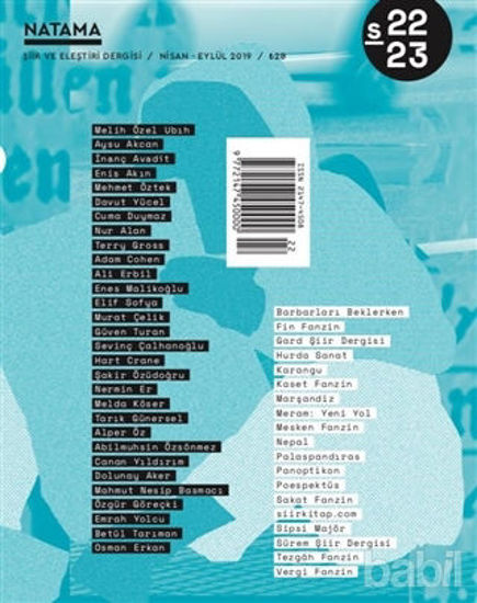 Picture of Natama Şiir ve Eleştiri Dergisi Sayı: 22 / 23 - Nisan - Eylül 2019