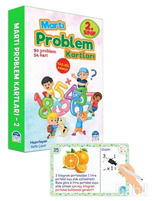 Picture of 2. Sınıf Problem Kartları - Yaz Sil Kalemli