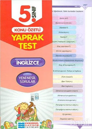 Picture of 5. Sınıf İngilizce Konu Özetli Yaprak Test