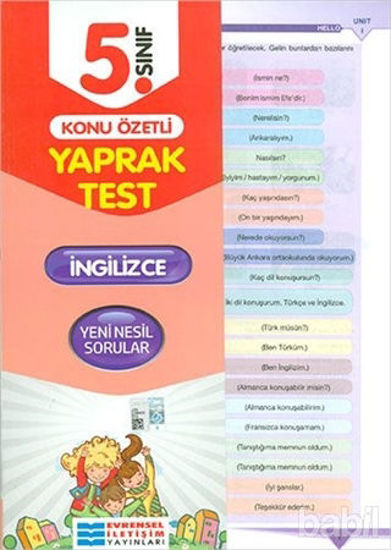 Picture of 5. Sınıf İngilizce Konu Özetli Yaprak Test