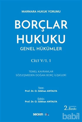 Picture of Borçlar Hukuku Genel Hükümler Cilt: V/1,1