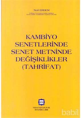 Picture of Kambiyo Senetlerinde Senet Metninde Değişiklikler (Tahrifat)