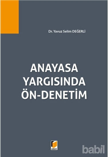 Picture of Anayasa Yargısında Ön-Denetim