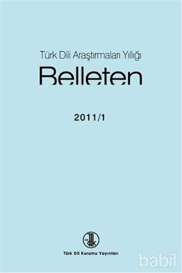 Picture of Türk Dili Araştırmaları Yıllığı - Belleten 2011 / 1