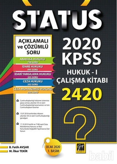 Picture of Status 2020 Kpss Hukuk - 1 Çalışma Kitabı