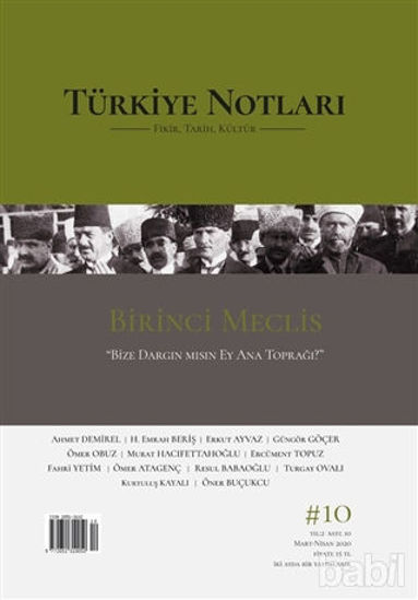 Picture of Türkiye Notları Fikir Tarih Kültür Dergisi Sayı: 10