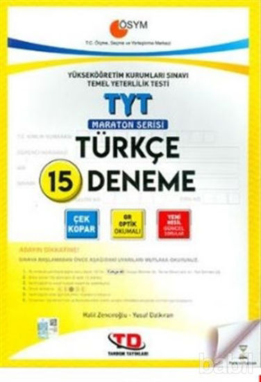 Picture of Tandem TYT Türkçe 15 Deneme