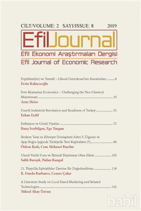 Picture of Efil Ekonomi Araştırmaları Dergisi; Cilt: 2 Sayı: 8