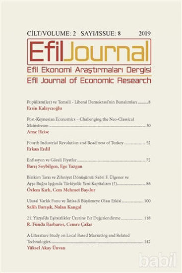 Picture of Efil Ekonomi Araştırmaları Dergisi; Cilt: 2 Sayı: 8