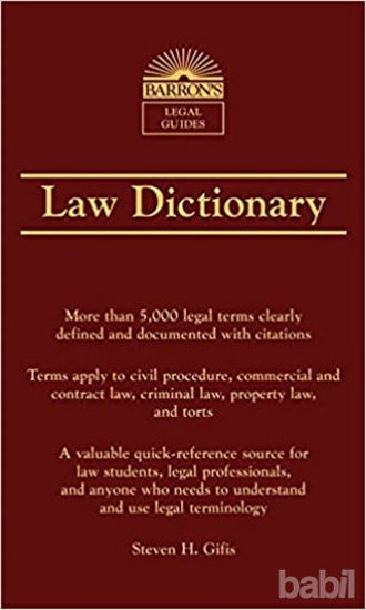 Picture of Barron's Law Dictionary