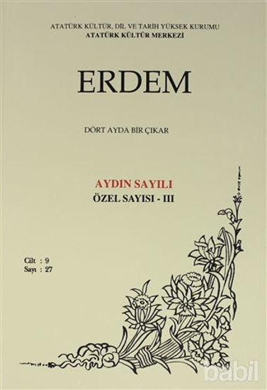Picture of Erdem Atatürk Kültür Merkezi Dergisi sayı: 27 Ocak 1997 Özel Sayısı - 3 (Cilt 9 )
