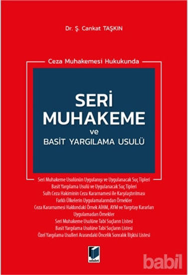 Picture of Ceza Muhakemesi Hukukunda Seri Muhakeme ve Basit Yargılama Usulü