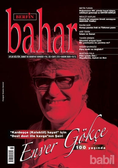 Picture of Berfin Bahar Aylık Kültür Sanat ve Edebiyat Dergisi Sayı: 273 Kasım 2020