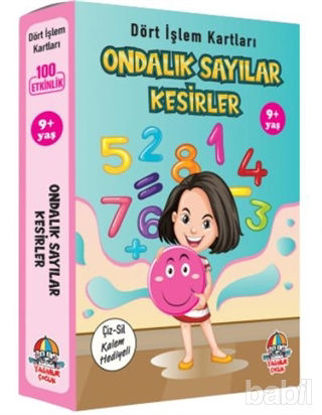 Picture of Ondalık Sayılar Kesirler - Dört İşlem Kartları 9  Yaş