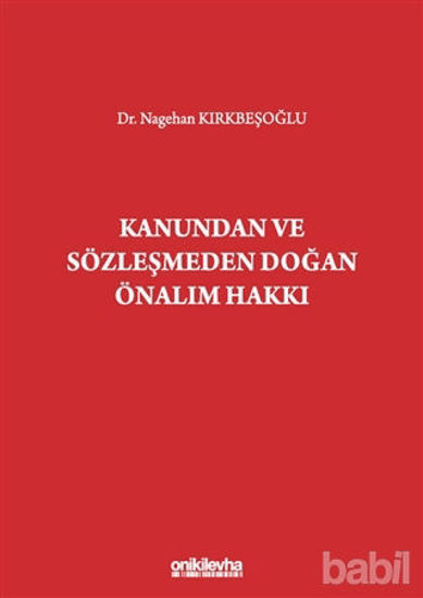 Picture of Kanundan ve Sözleşmeden Doğan Önalım Hakkı